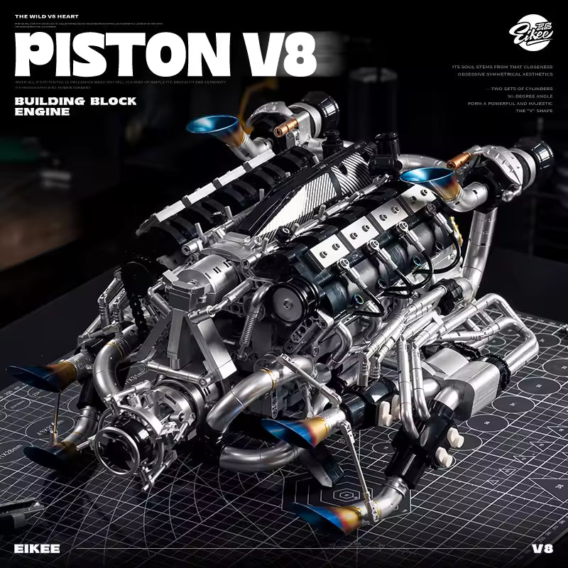 Burnt Blue V8 Performance Engine | 2774PCS